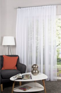 Home Basics Gardine SABLIO, Faltenband (1 St), transparent, Fertigstore Feinsable