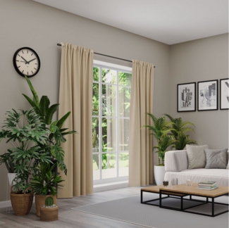 Neutex for you! Vorhang BELMONDO (1 St), Multifunktionsband, blickdicht, Uni mit samtiger Oberfläche, nach Maß