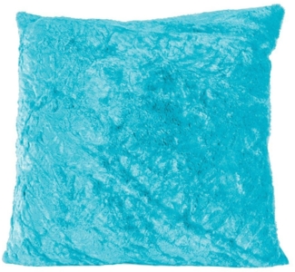 Magma Heimtex Fellkissen Kissenhülle "Fluffy" türkis, ca. 50x50cm