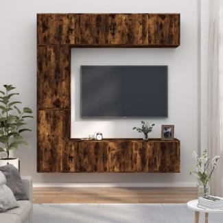 vidaXL 7-tlg. TV-Schrank-Set Räuchereiche Holzwerkstoff 3188651