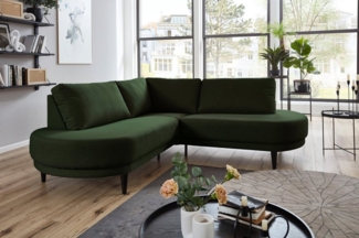ATLANTIC home collection Ecksofa Ronny L-Form, mit Wellenunterfederung, organische Formsprache, organisches Sofa