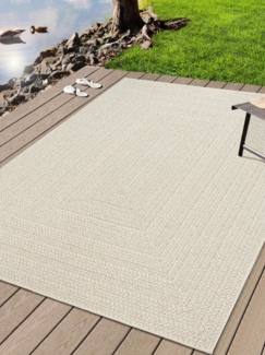 the carpet Teppich Kansas, rechteckig, Höhe: 1 mm, moderner robuster In und Outdoor Teppich Jute Look
