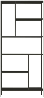 Dmora Bücherregal Cenadi, Büroregal, Mobiler Buchhalter, Bücherbrett, 80x30 h188 cm, Schiefer