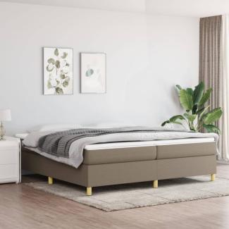 Boxspringbett Taupe 200x200 cm Stoff [3120989]