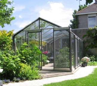 ACD Glas Gewächshaus R307H | Schwarz | 519x306x259