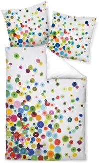 Janine Mako-Satin Bettwäsche 2 teilig Bettbezug 135x200 cm Kopfkissenbezug 80x80 cm modern art 42030-009-500 multicolor