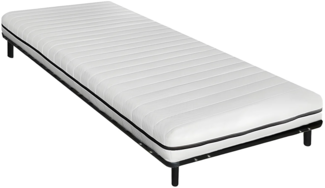 Vente-unique - Set aus Lattenrost + Matratze - 90 x 190 cm - Schaumstoff - mit abnehmbarem Bezug - Stärke 10 cm - NASUS von YSMÉE