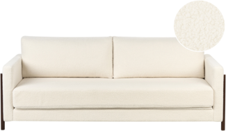 3-Sitzer-Schlafsofa Bouclé weiß ORSA
