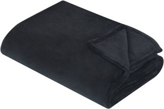 Kuscheldecke BAYBURT Stoff 150 x 200 cm Schwarz Kein Muster