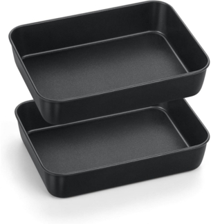 Onader Mini Antihaft Backblech 2er Set Edelstahl Brownies Lasagne 23,8x18x5 cm 2