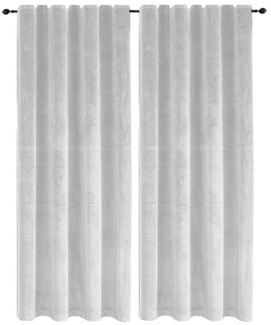 Haus und Deko Gardine Vorhang 2er Set Kräuselband Verdunkelung 140x245 cm Samt blickdicht (2 St), Kräuselband, Polyester