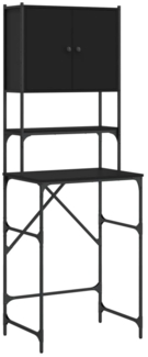 vidaXL Waschmaschinenschrank Schwarz 68x48,5x194 cm 838973