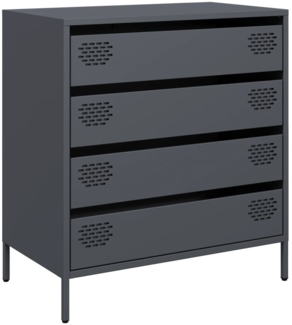 vidaXL Sideboard Anthrazit 68x39x73,5 cm Kaltgewalzter Stahl 851288