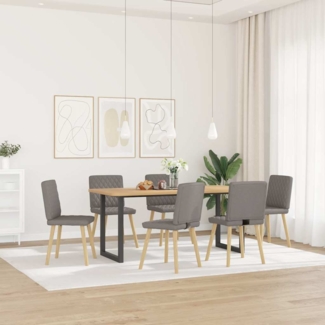vidaXL Esszimmerstühle 6 Stk. Taupe Stoff 3315497