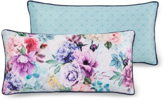 Descanso Dekokissen Anamin, Mit Füllung, 1 Stück, Mit Biese, 30x60, Wendeoptik, Weich, Blumen