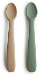 Mushie Silikonlöffel 2er Pack Dried Thyme/Natural