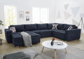 Job 'Brixen KPL' Wohnlandschaft, Microfaser blau