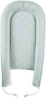 Bio Babynest Nestchen 100% Bio-Baumwolle (kbA), Kapok und Naturkautschuk, Maße 105x55 cm, Mint