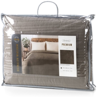 Eurofirany Tagesdecke TARA, Gestreift Bettüberwurf mit Streifenmuster Velours