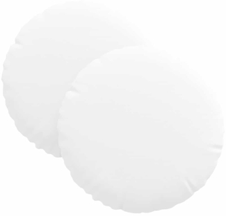 vidaXL Sitzkissen 2 pcs Weiß Ø30 x 13 cm Stoff 42014094