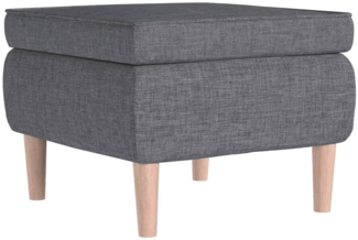 vidaXL Hocker mit Holzbeinen Hellgrau Stoff [329446]