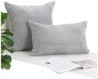Coonoor Kissenbezüge Kissenhülle Kordsamt Zierkissenbezug Dekokissen (2 Stück)