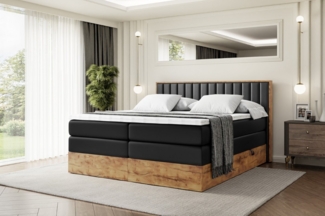ALTDECOR Boxspringbett LOLLI4 KING (Multipocket-Matratze H4, H3 Matratze Bonellfederung, Topper, Kopfteil)