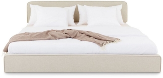 IDIMEX Polsterbett LATINI, Bett 160x200 cm mit Kopfteil höhenverstellbar und Lattenrost Cremeweiß