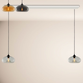 s.luce Cruet Low Esstisch-Hängeleuchte 2 bis 5-flammig 160cm Amber