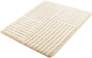Kleine Wolke Badematte Chelsea, Höhe 20 mm, rutschhemmend beschichtet, fußbodenheizungsgeeignet, Polyester, rechteckig, Badteppich, modernes Design, gestreift