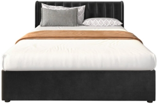 HAUSS SPOLE Polsterbett Doppelbett Polsterbett Funktionsbett Bettrahmen Holzbett (Einfach zu installieren, 160 x 200 cm), Schlichter und stilvoller Samt-Look