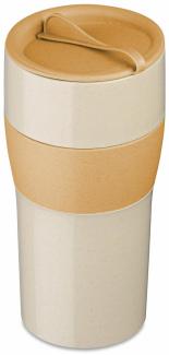 Koziol Thermobecher Aroma To Go XL, Isolierbecher, Biozirkulärer Kunststoff, Nature Desert Sand / Nature Wood, 700 ml, 7243277