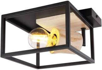 Deckenleuchte Innen Wohnzimmer Deckenlampe Schlafzimmer Metall Holz 15477D