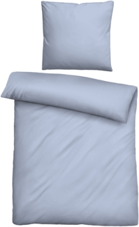 biberna Tencel Bettwäsche 0470500 UNI, eisblau, 1x 155x220 cm + 1x 80x80 cm