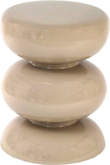 Concept GmbH Beistelltisch in Creme, Eisen - 46x36cm (HxD)
