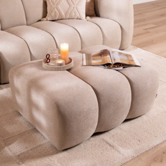 Bronx71 Hocker Luca Chenille beige