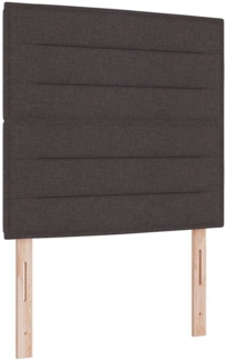 vidaXL Boxspringbett mit Matratze Dunkelbraun 90x200 cm Stoff 3339283