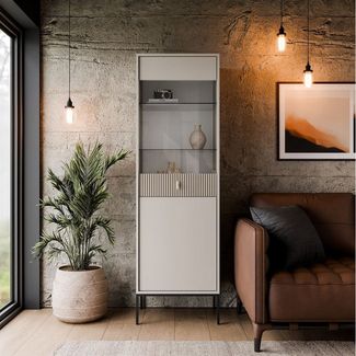 Lookway Vitrine MIDNIGHT mit Glastür auf Gestell Breite: 54 cm