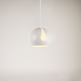 s.luce Ball Pendelleuchte tauschbarer Schirm Weiß Ø 20cm