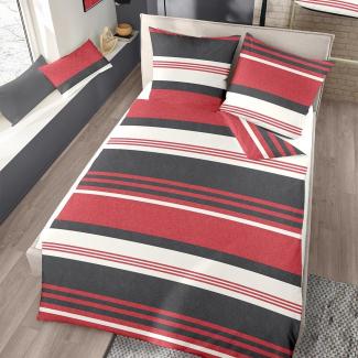 Traumschlaf Melange Flanell Bettwäsche Locarno|240x220 cm + 2x 80x80 cm