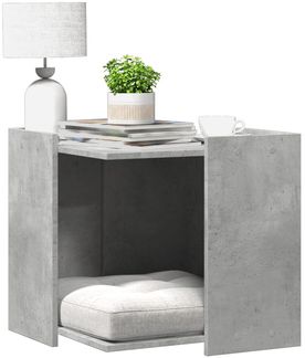 vidaXL Katzenklo Betongrau 53x53x51 cm Holzwerkstoff 857754