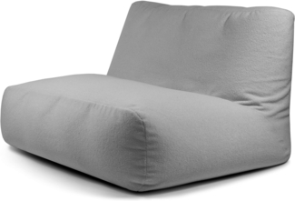 Sitzsack ‘Sofa Tube‘, Bezugstoff - Teddy, 100% Polyester, White Grey, 85x80x80 cm.