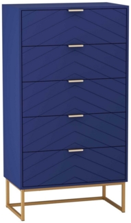 UEV Kommode mit 5 Schubladen Schrank schmal modern schubladenkommode (Sideboard für Wohnzimmer Schlafzimmer Büro Flur, Aufbewahrungsschrank mit Kisppschutz mehrzweckschrank 60cm breit), Mehrzweckschrank Highboard Beistellschrank allzweckschrank