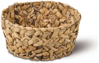 maDDma Allzweckkorb 1 edler Füllkorb aus Wasserhyazinthe, Runder Obstkorb