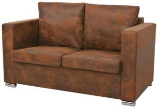 vidaXL 2-Sitzer Sofa 137 x 73 x 82 cm Künstliches Wildleder