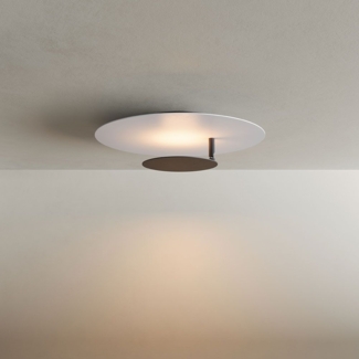 s.luce LED Wand- und Deckenlampe Plate Weiß Ø 45cm