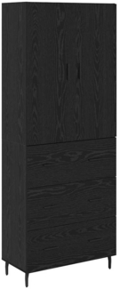 vidaXL Highboard Schwarz Eichen-Optik 69,5 x 34 x 180 cm 3416092