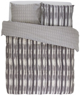 Essenza Bettwäsche Berber Anthracite Baumwollsatin 200 x 200 + 2x 80 x 80 cm