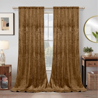 BTTO V&G Vorhang Gardinen Blickdicht Vorhang Samt Velvet Kräuselband, (2 St), blickdicht, Vorhang Wohnzimmer