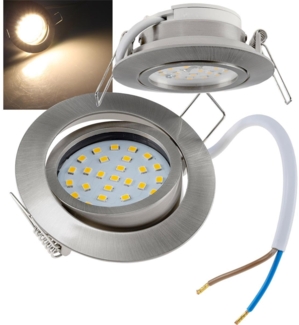 LED-Einbauleuchte "Flat-32dim" warmweiß80x32mm, 5W, 590lm, Edelstahl gebürstet